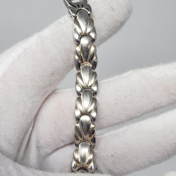 Disney Time Works Mickey Mouse Silver and Gold Metal Band Women's Watch - Picture 5 of 13